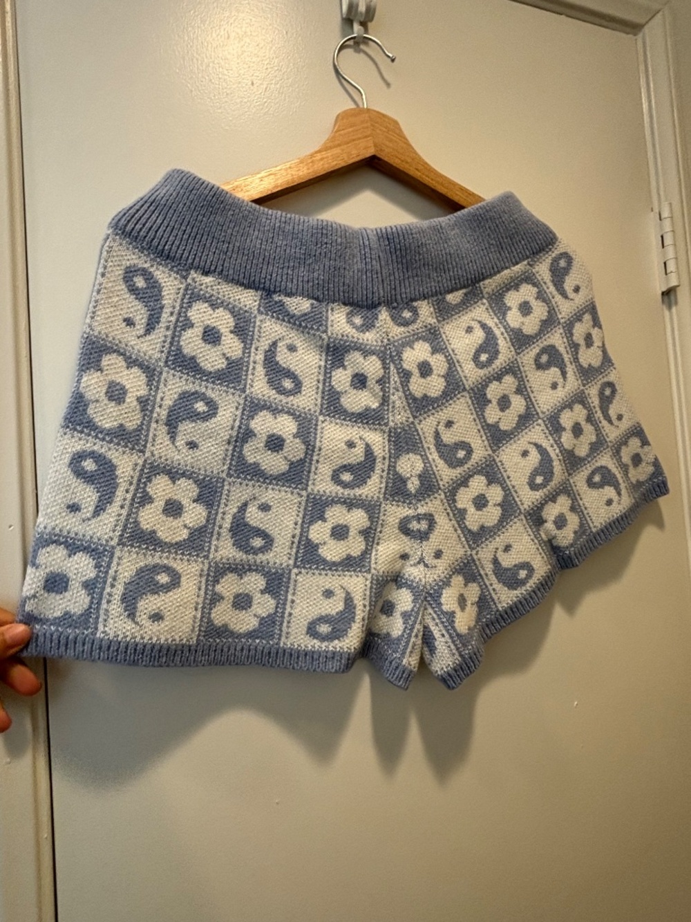 American Eagle Knit Tank Top and Short Sets Blue /white Sz M - Picture 15 of 16